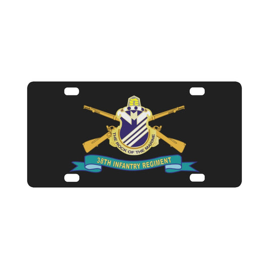 Army - 38th Infantry Regiment w Br - Ribbon X 300 Classic License Plate