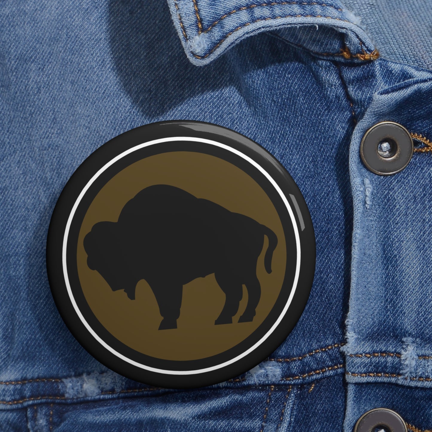 Custom Pin Buttons - Army - 92nd Infantry Division wo Txt