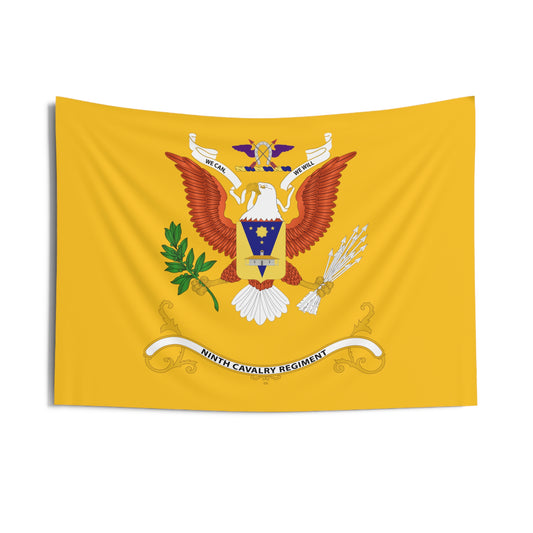 Indoor Wall Tapestries - 9th Cavalry Regiment - We Can, We Will - Regimental Colors Tapestry
