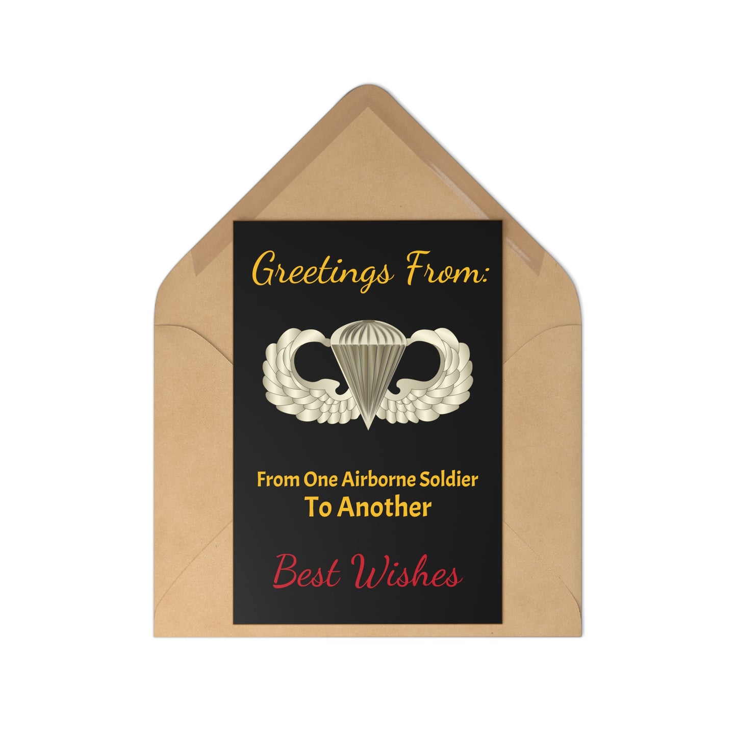 Postcards (7 pcs) - Greetings from: One Airborne Soldier to Another - Best Wishes