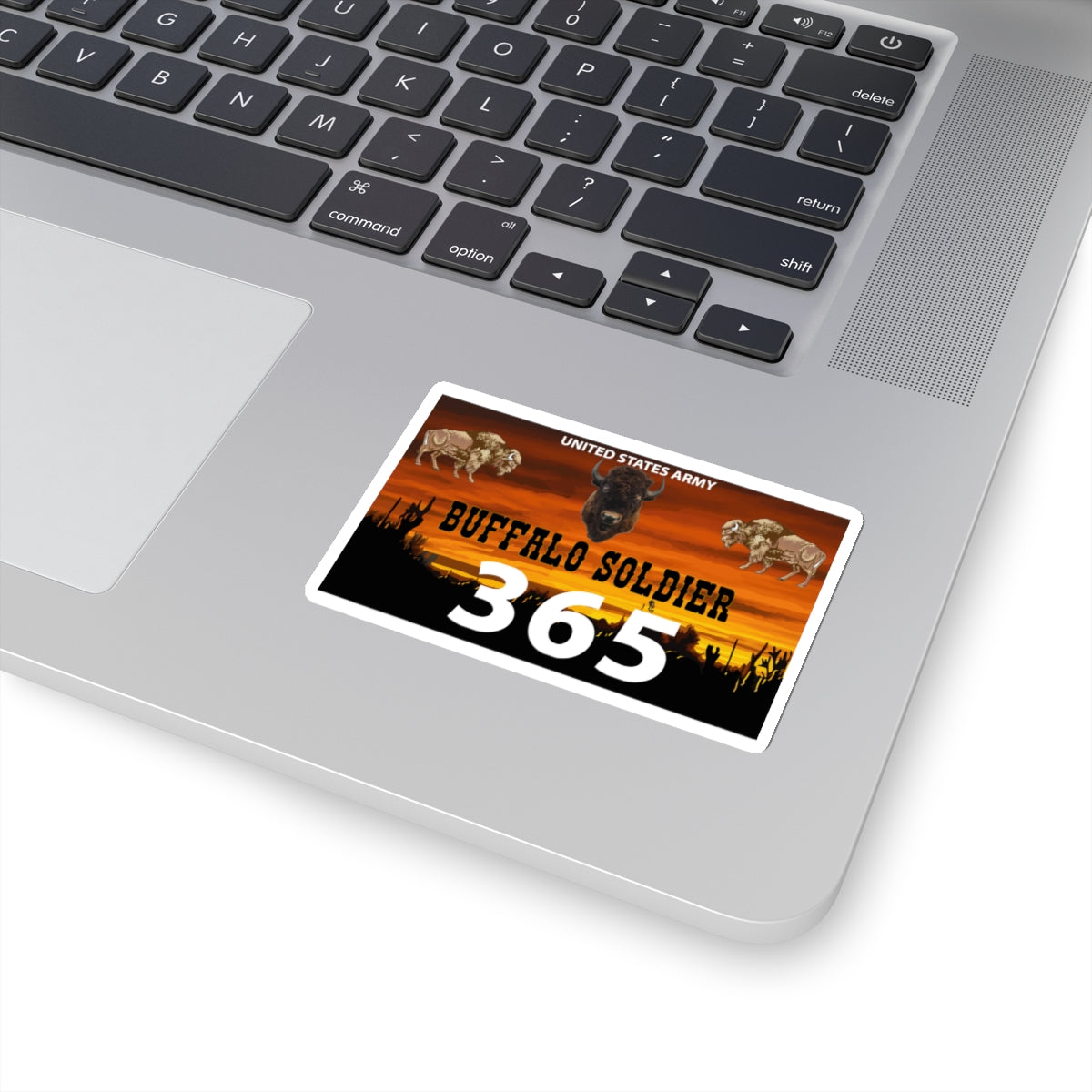 Kiss-Cut Stickers - US Army - Buffalo Soldier - 365 w Buffalo Head Center X 300