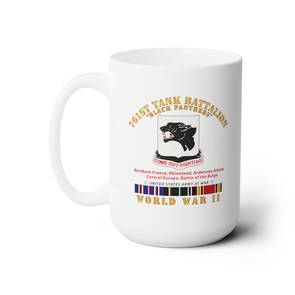 Ceramic Mug - 761st Tank Battalion - Black Panthers - WWII EU SVC