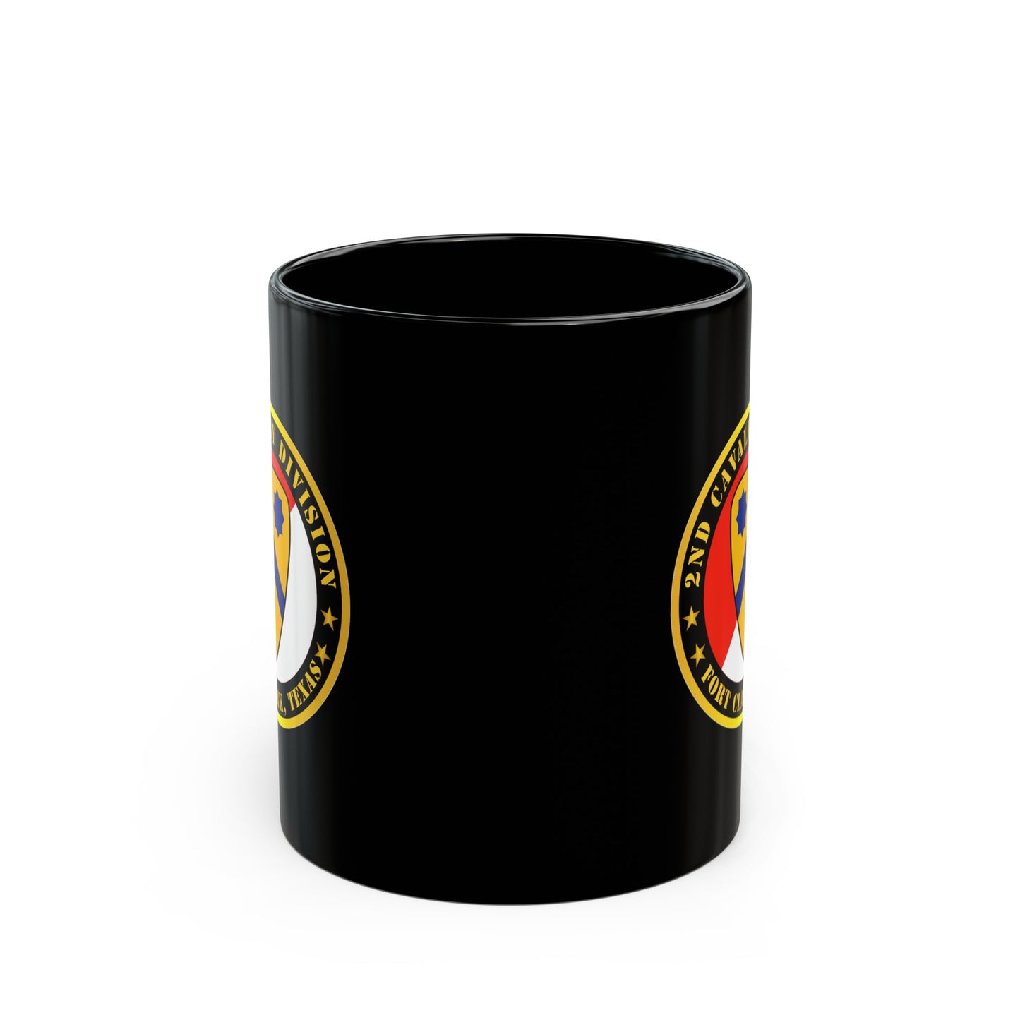Black Mug 15oz - Army - 2nd Cavalry Division - Fort Clark TX