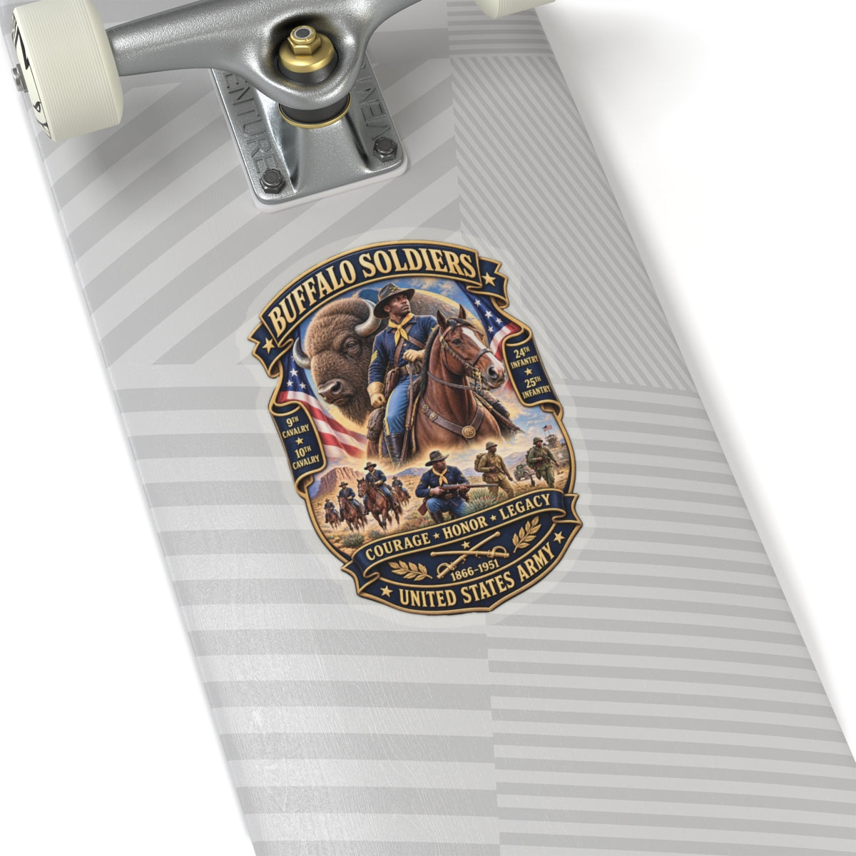 Kiss-Cut Stickers - Overall Buffalo Soldiers Tribute - 3D - Enhanced