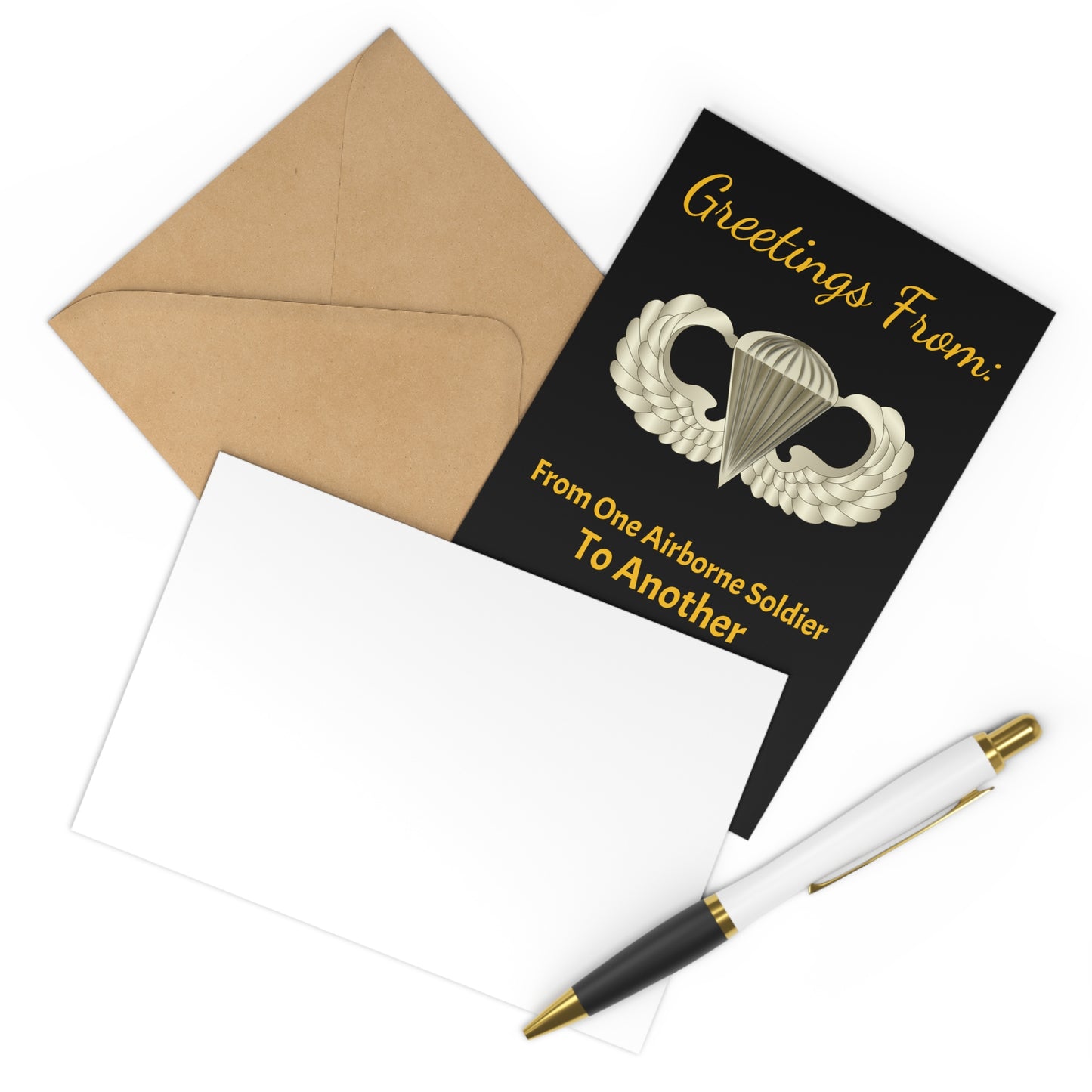 Postcards (7 pcs) - Greetings from: One Airborne Soldier to Another - Best Wishes