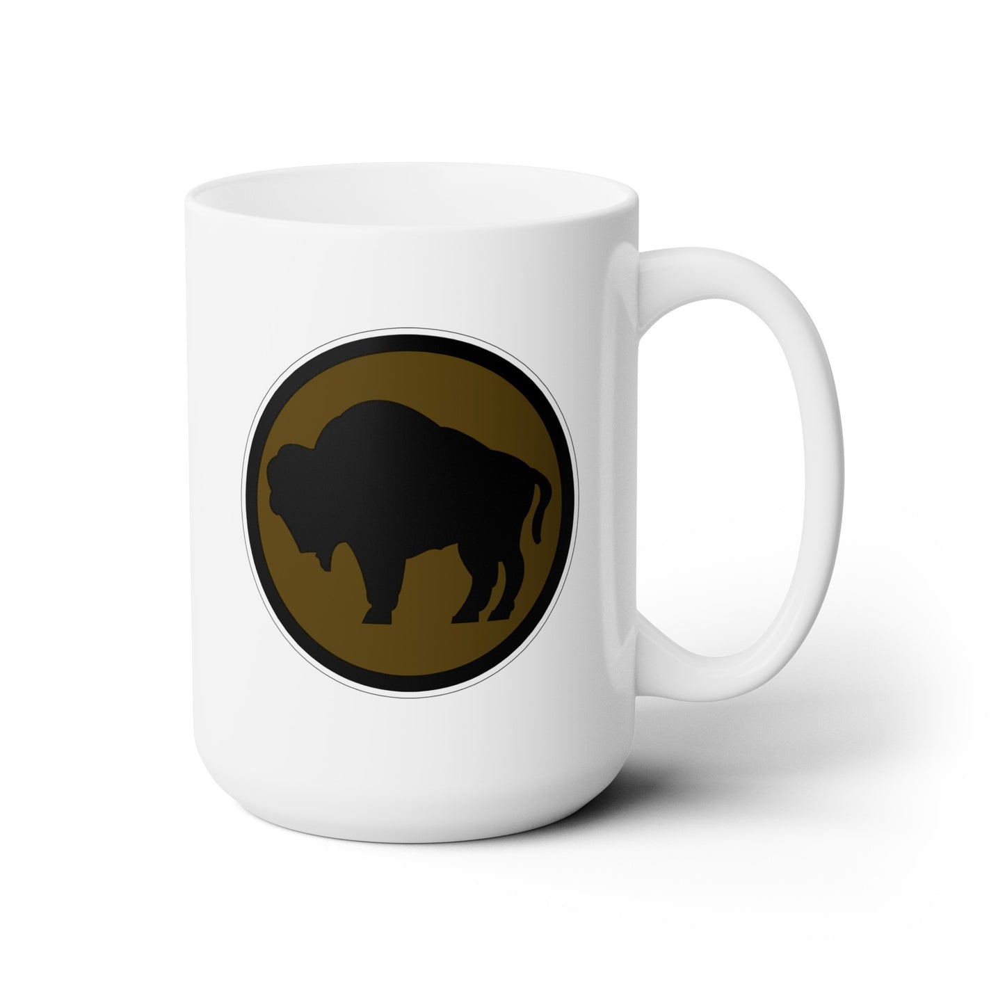 White Ceramic Mug 15oz - Army - 92nd Infantry Division wo Txt