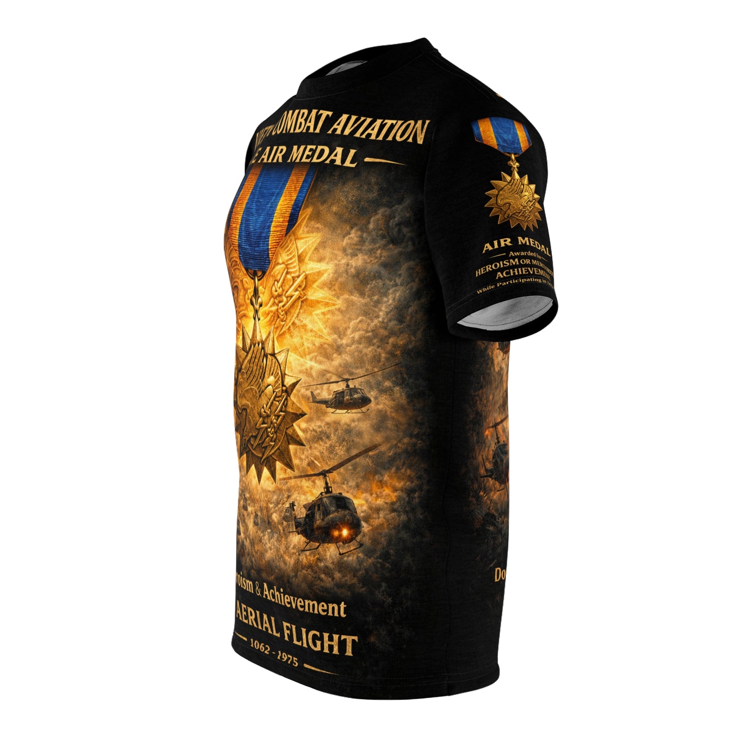 Vietnam Combat Aviation - The Air Medal Tribute Tee — Aerial Combat (Air Medal)