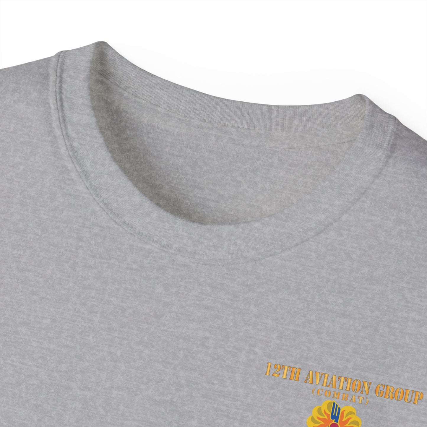 Unisex Ultra Cotton Tee - Army - 12th  AVN Group, Combat -  DUI - Aircrew, Vietnam War - Veteran VN SVC X 300