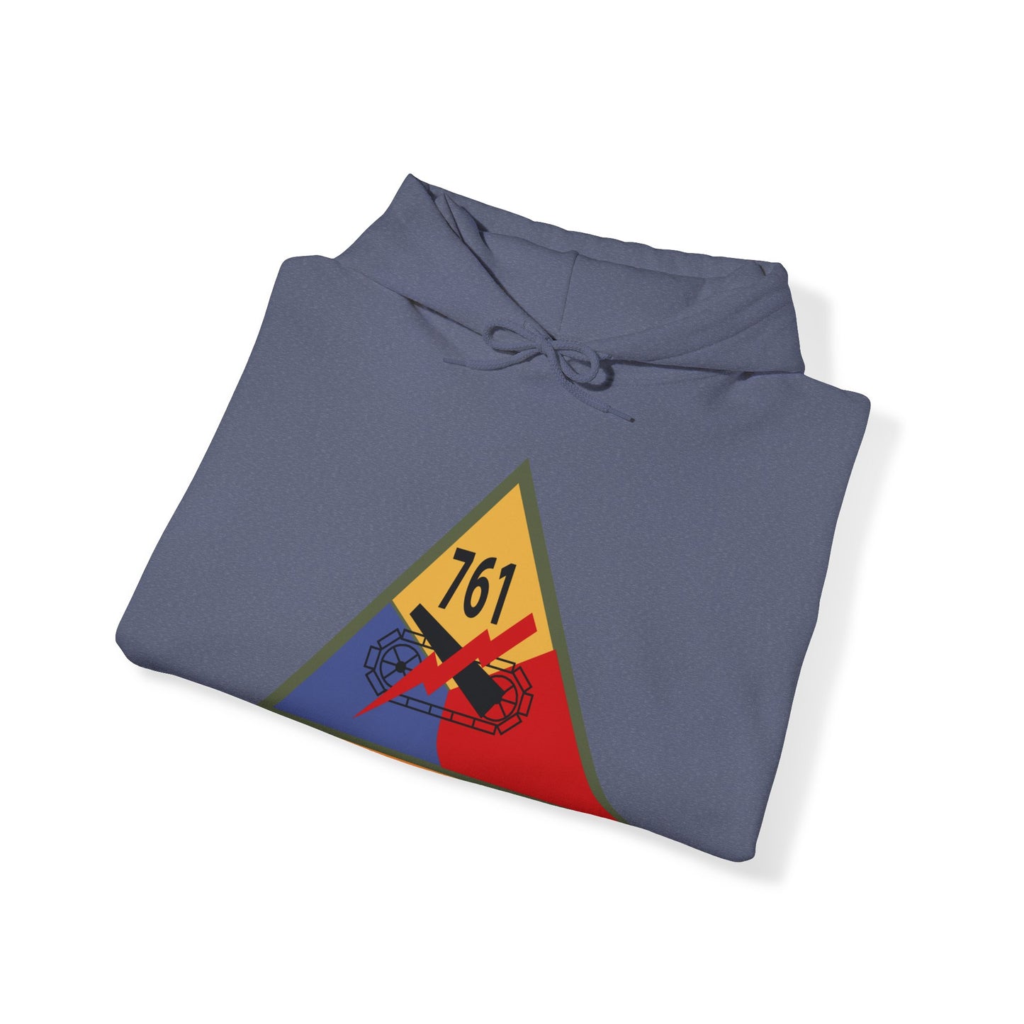 Unisex Heavy Blend™ Hooded Sweatshirt - Army - 761st Tank Battalion Ssi W Name Tape