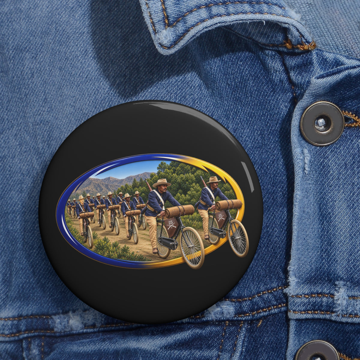 Custom Pin Buttons - CIrcle Riders - 3D - Enhanced