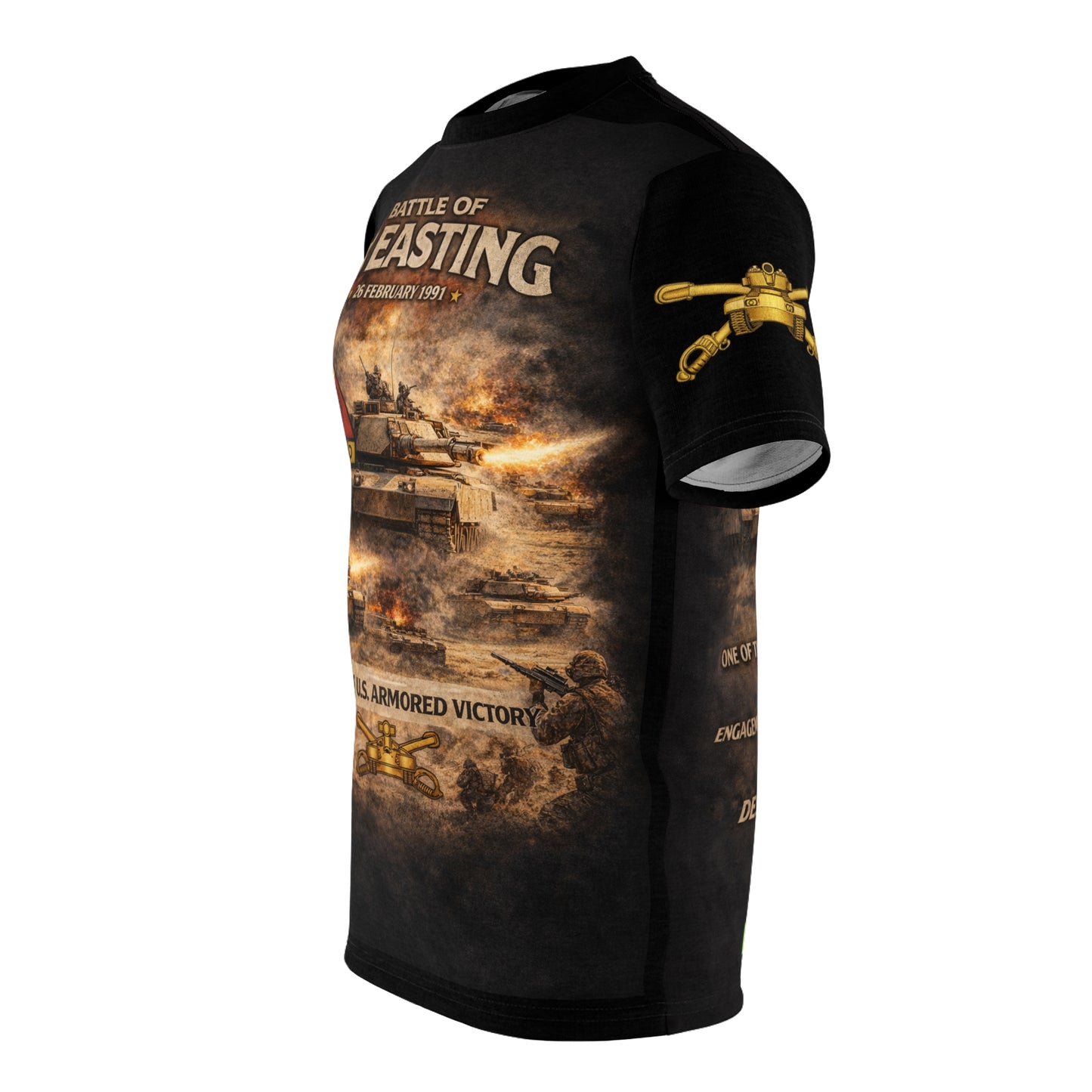 Battle of 73 Easting Veterans Tribute All-Over Print Tee — 3rd Armored Division (Spearhead)