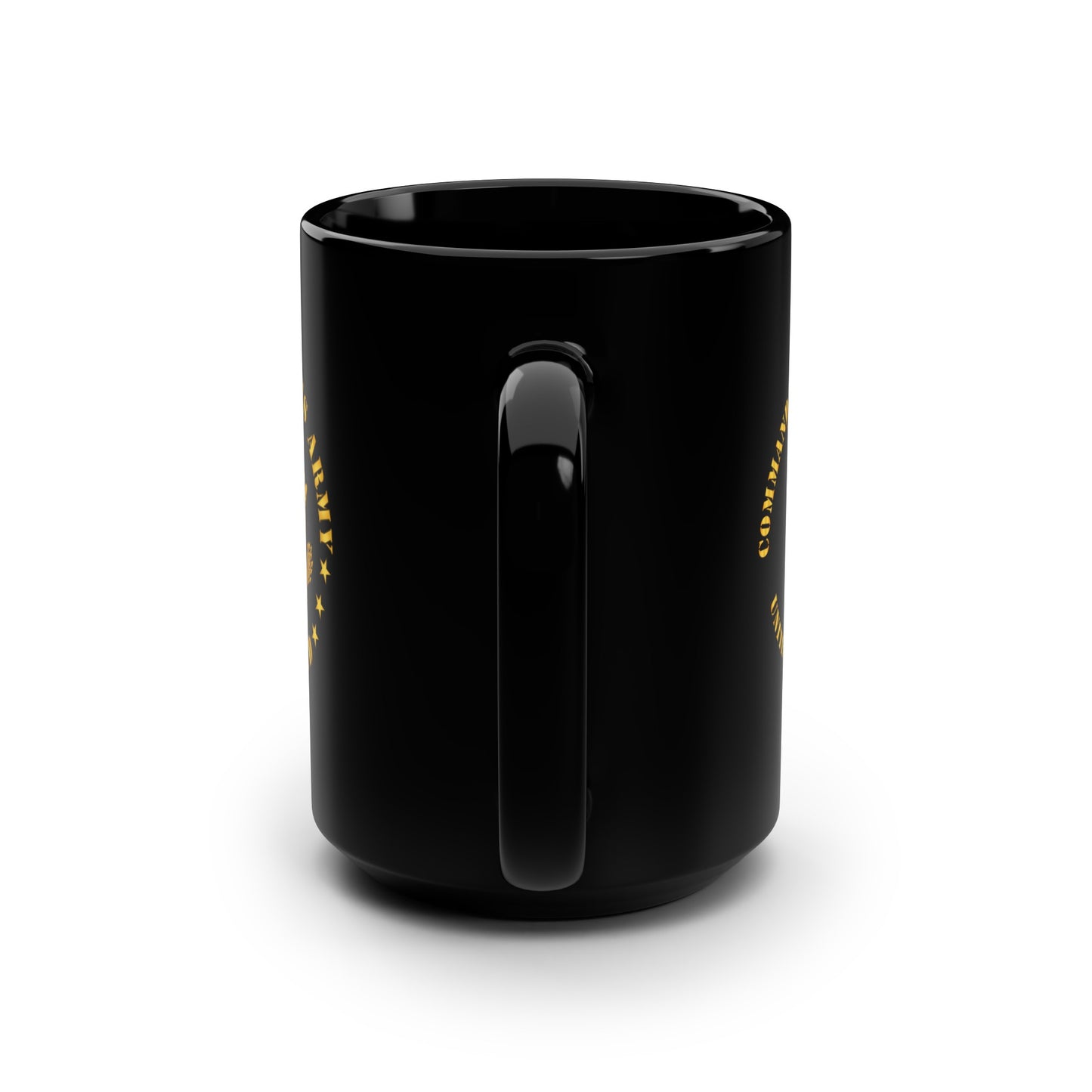 Black Mug 15oz - Army - Command Sergeant Major - CSM - Retired - Front, Middle, & Back