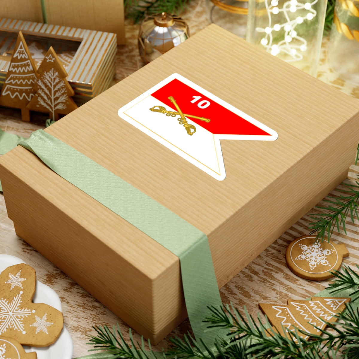 Kiss-Cut Stickers - 10th Cavalry Guidon - Buffalo Soldiers