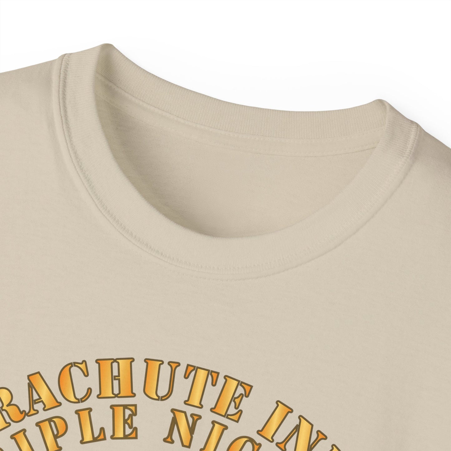 Unisex Ultra Cotton Tee - 555th Infantry Parachute Bn SSI - Triple Nickles - WWII w Infantry Branch