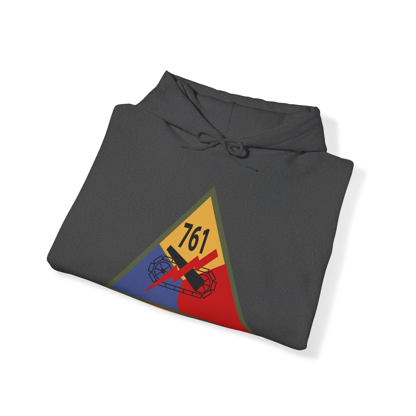 Unisex Heavy Blend™ Hooded Sweatshirt - Army - 761st Tank Battalion Ssi W Name Tape