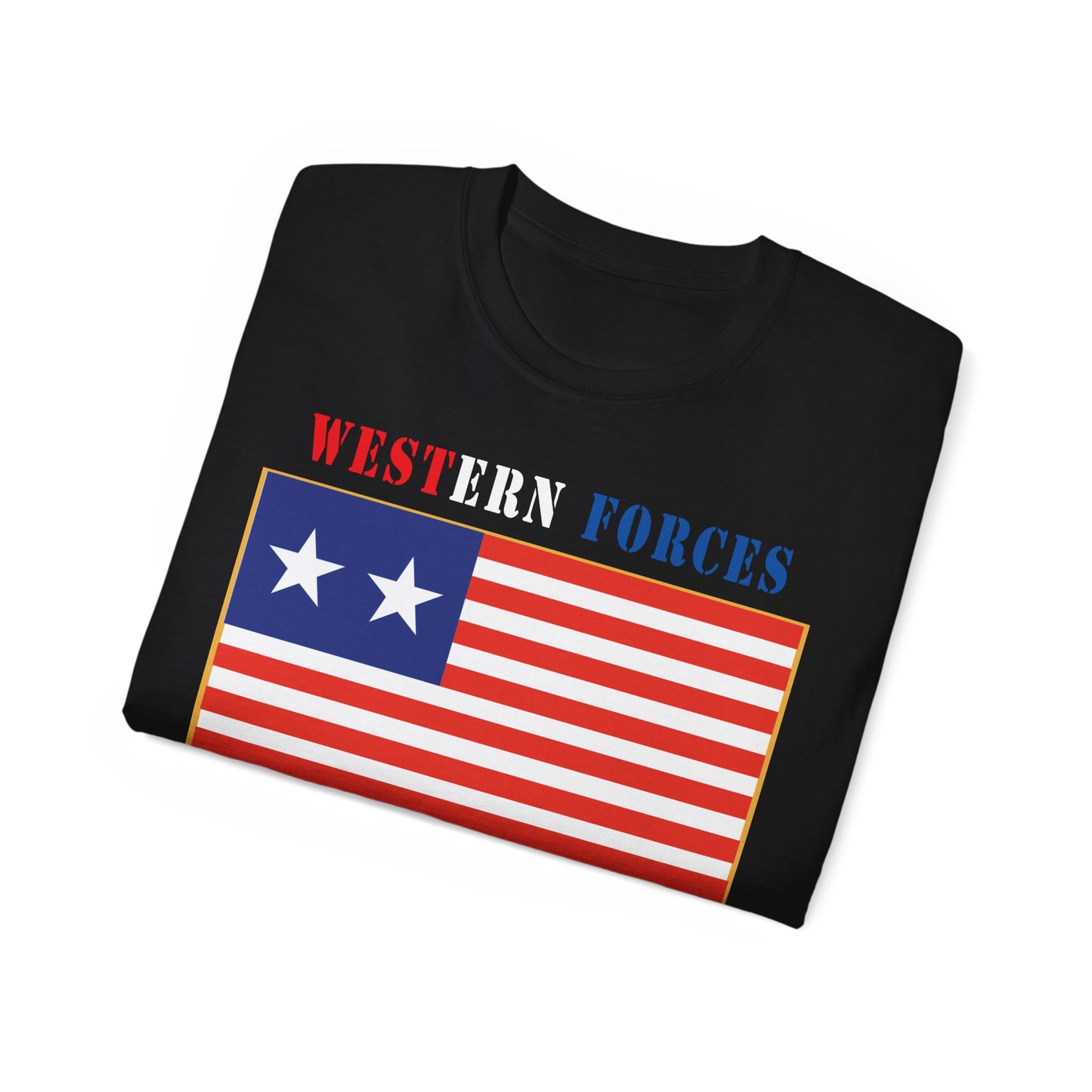 Unisex Ultra Cotton Tee - Flag - Western Forces - 2 Star Flag w Txt X 300