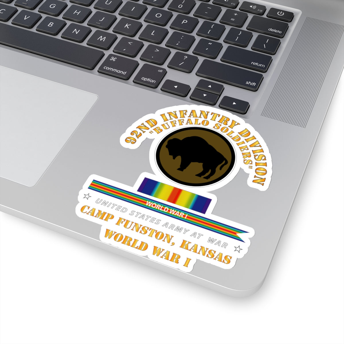 Kiss-Cut Stickers - Army - 92nd Infantry Division - Buffalo Soldiers - Camp Funston Ks - WWI