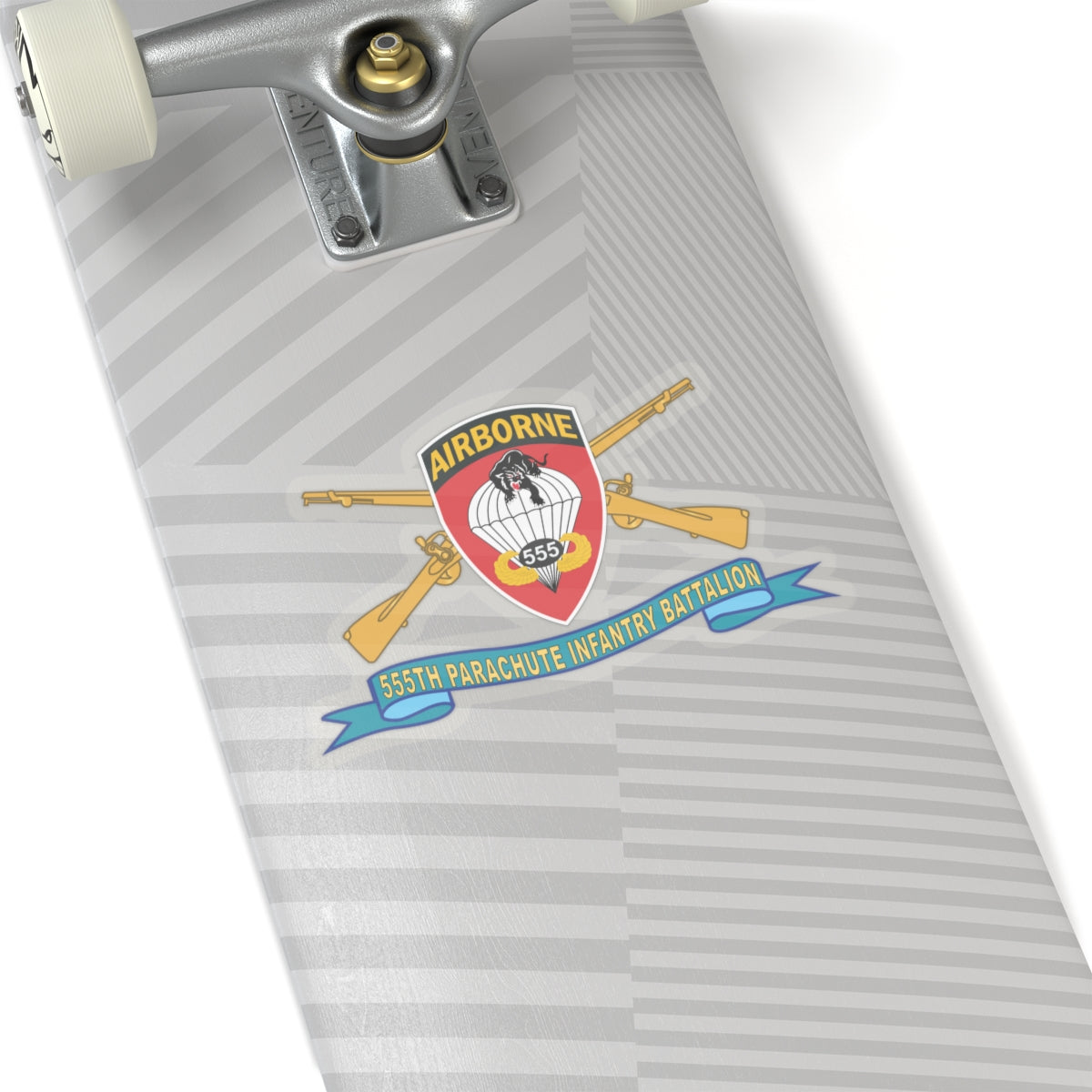 Kiss-Cut Stickers - Army - 555th Parachute Infantry Battalion - SSI w Br - Ribbon X 300