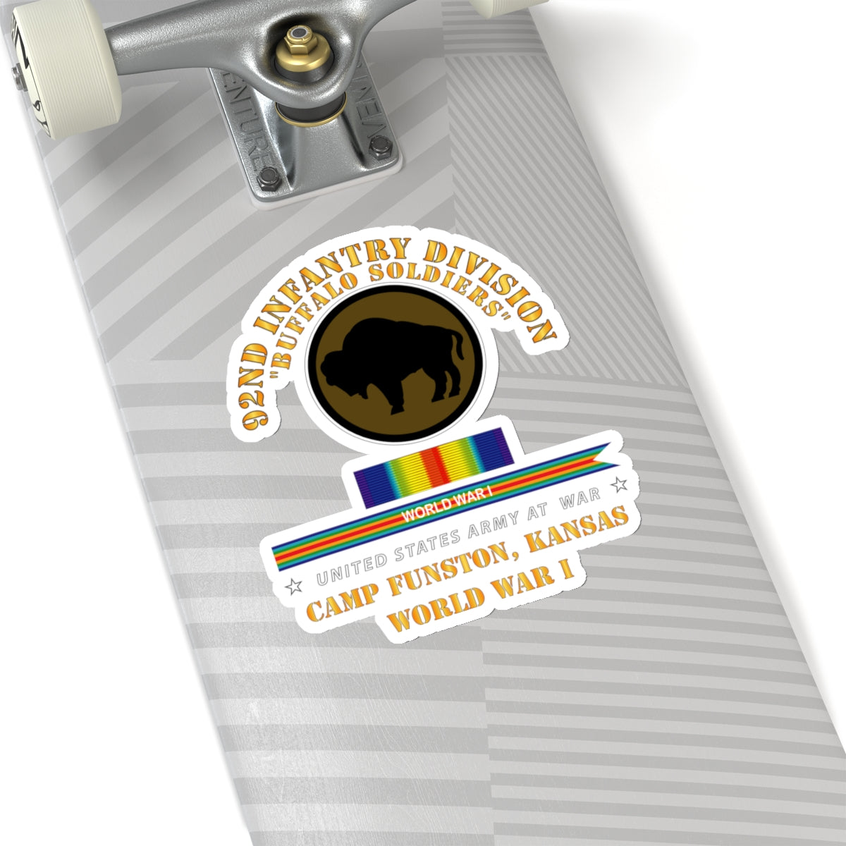 Kiss-Cut Stickers - Army - 92nd Infantry Division - Buffalo Soldiers - Camp Funston Ks - WWI