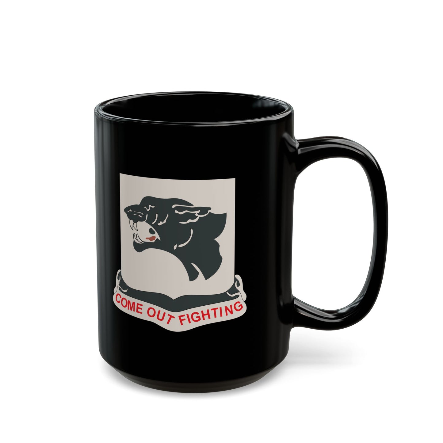 Black Mug 15oz - Army - 761st Tank Battalion - Black Panthers wo Txt