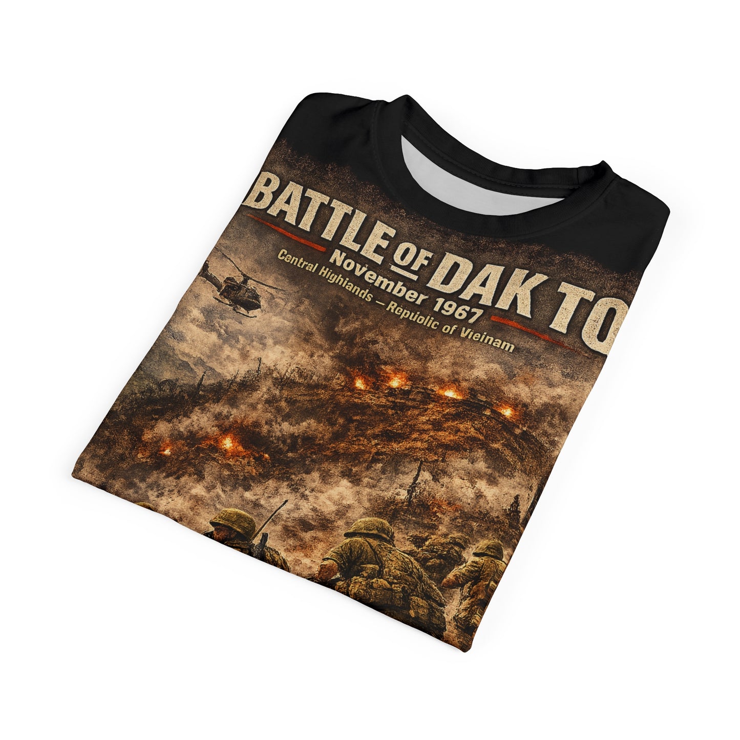 4th Infantry Division Vietnam Tribute Tee — Battle of Dak To (Nov 1967)