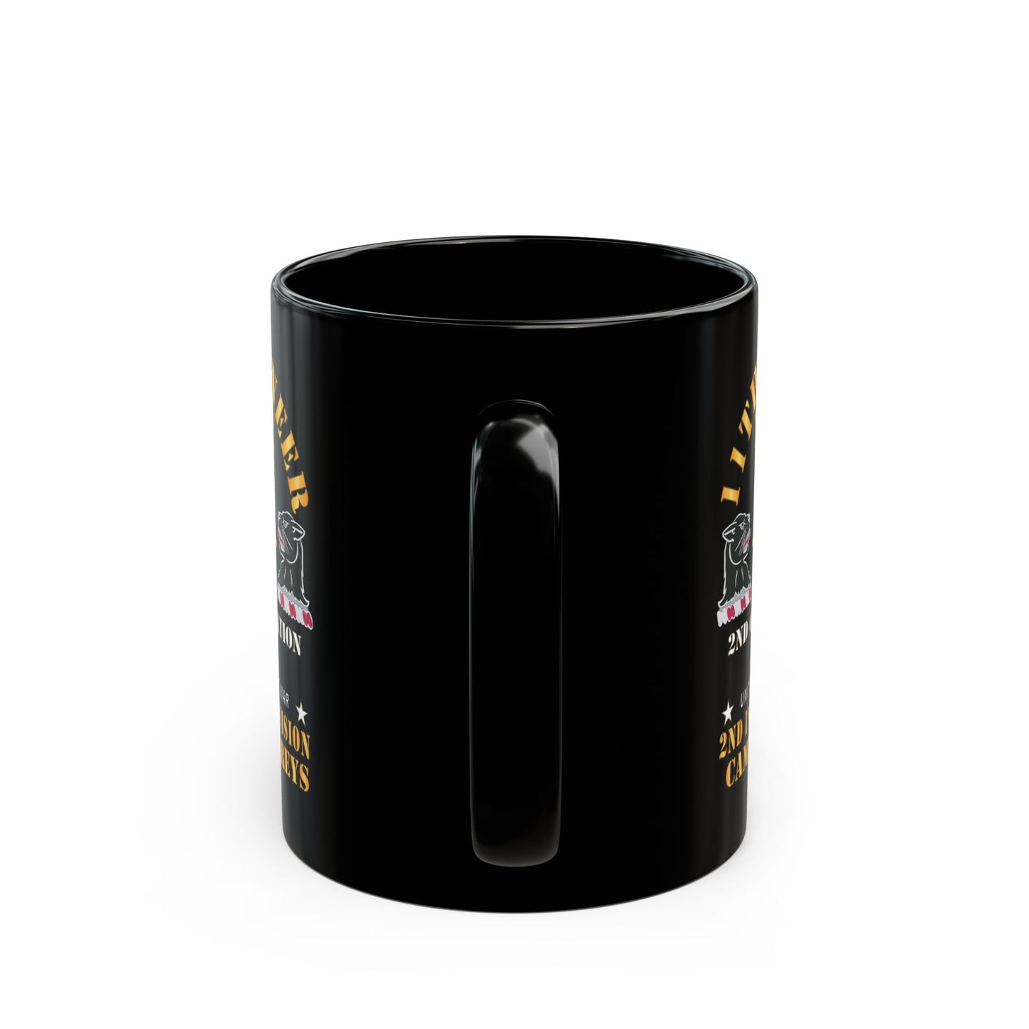 Black Mug 15oz - 11th Engineer Battalion - Camp Humphries 2nd Infantry Division - Korea