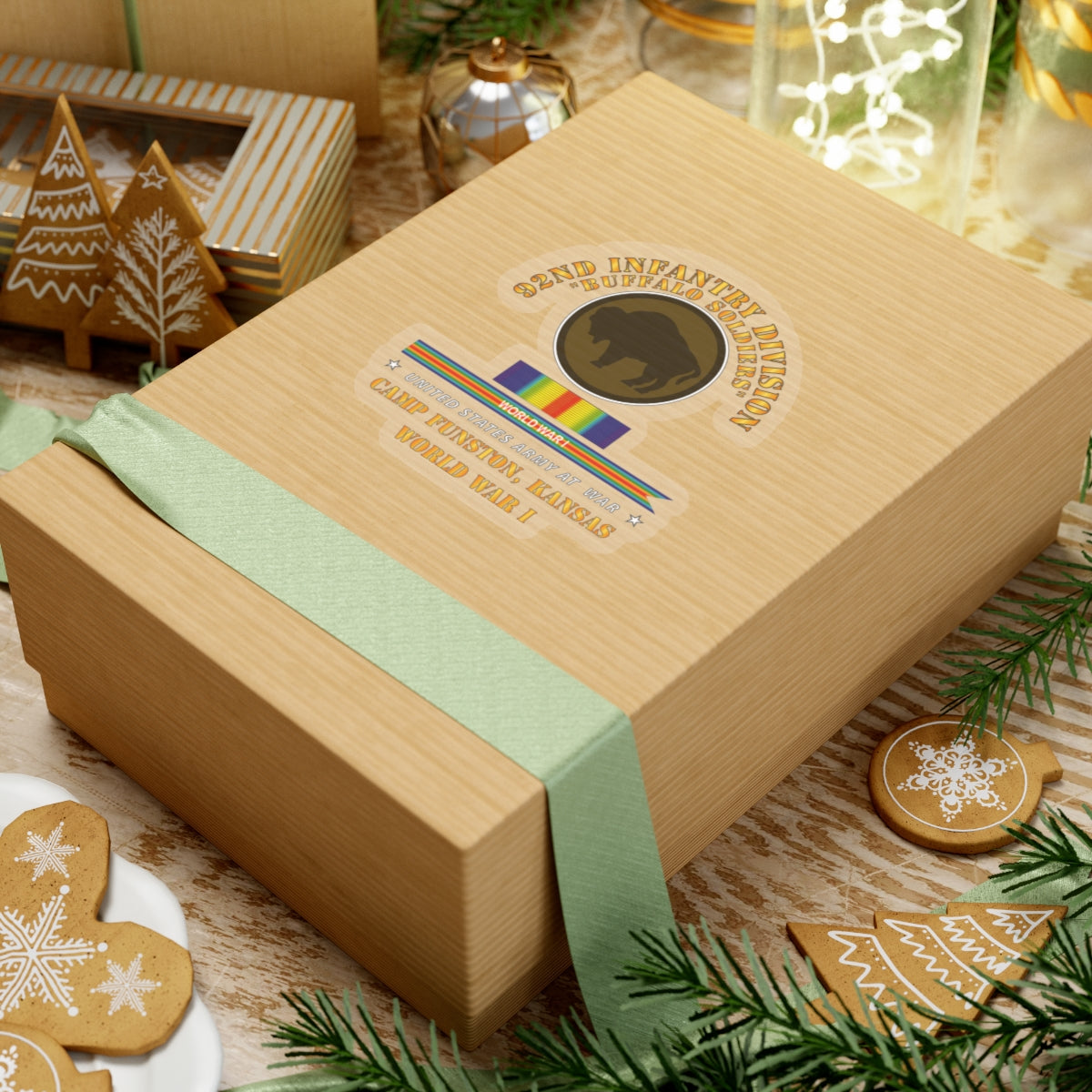 Kiss-Cut Stickers - Army - 92nd Infantry Division - Buffalo Soldiers - Camp Funston Ks - WWI