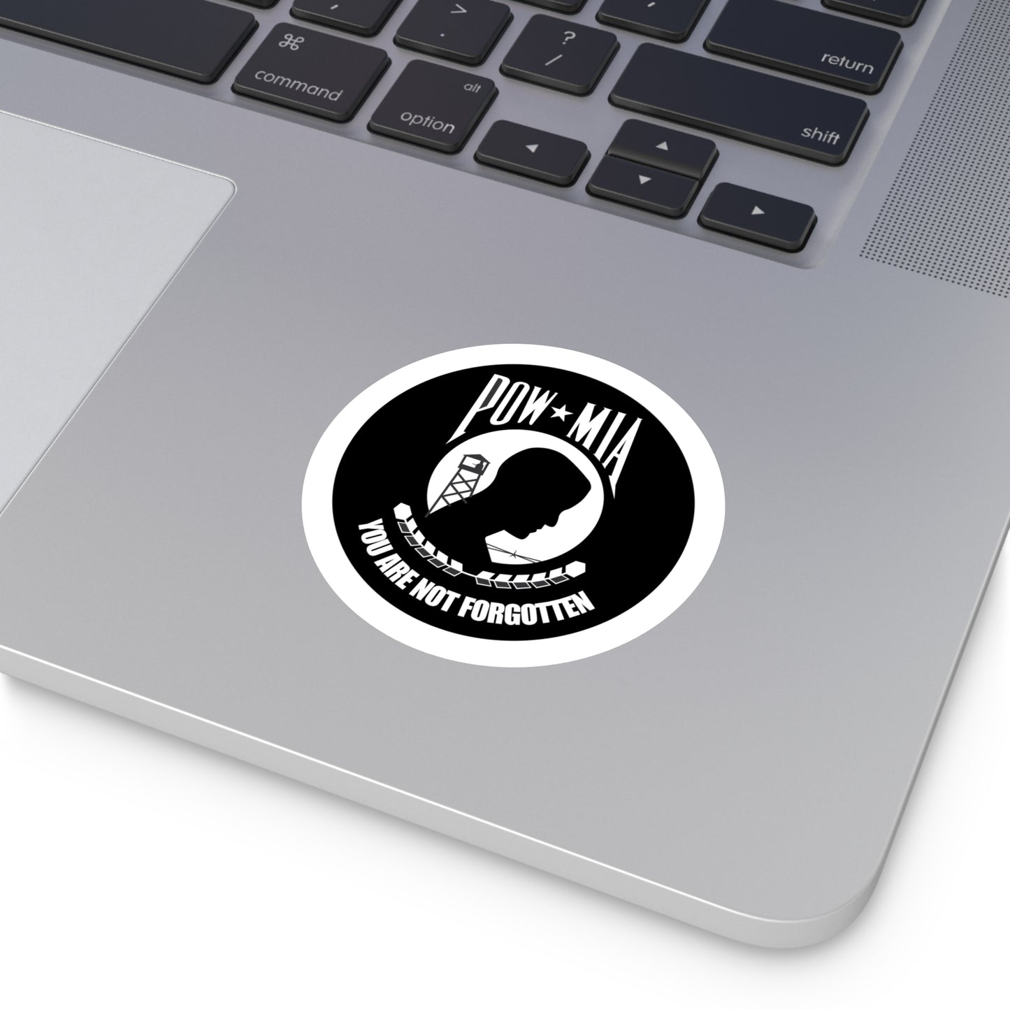 Round Stickers, Indoor\Outdoor POW/MIA Stickers - POWs/MIAs - YOU ARE NOT FORGOTTEN!