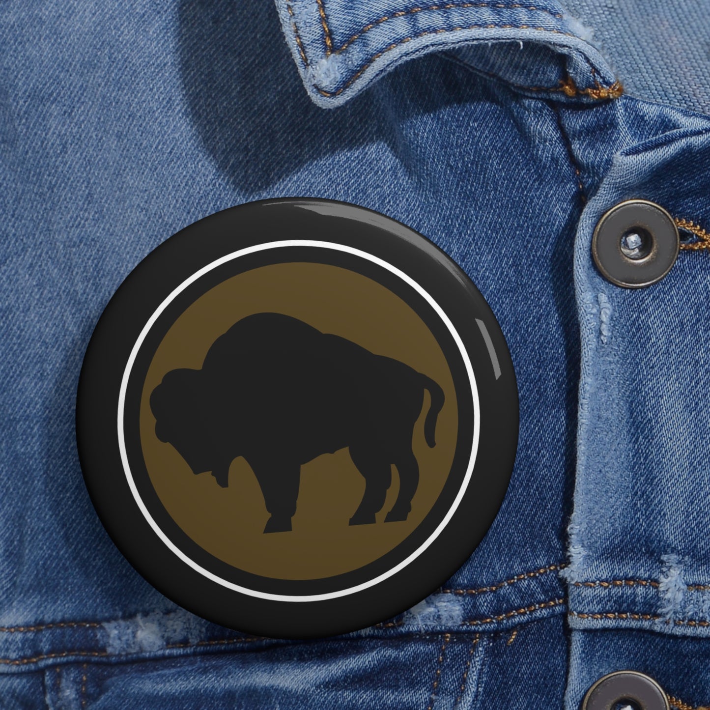 Custom Pin Buttons - Army - 92nd Infantry Division wo Txt