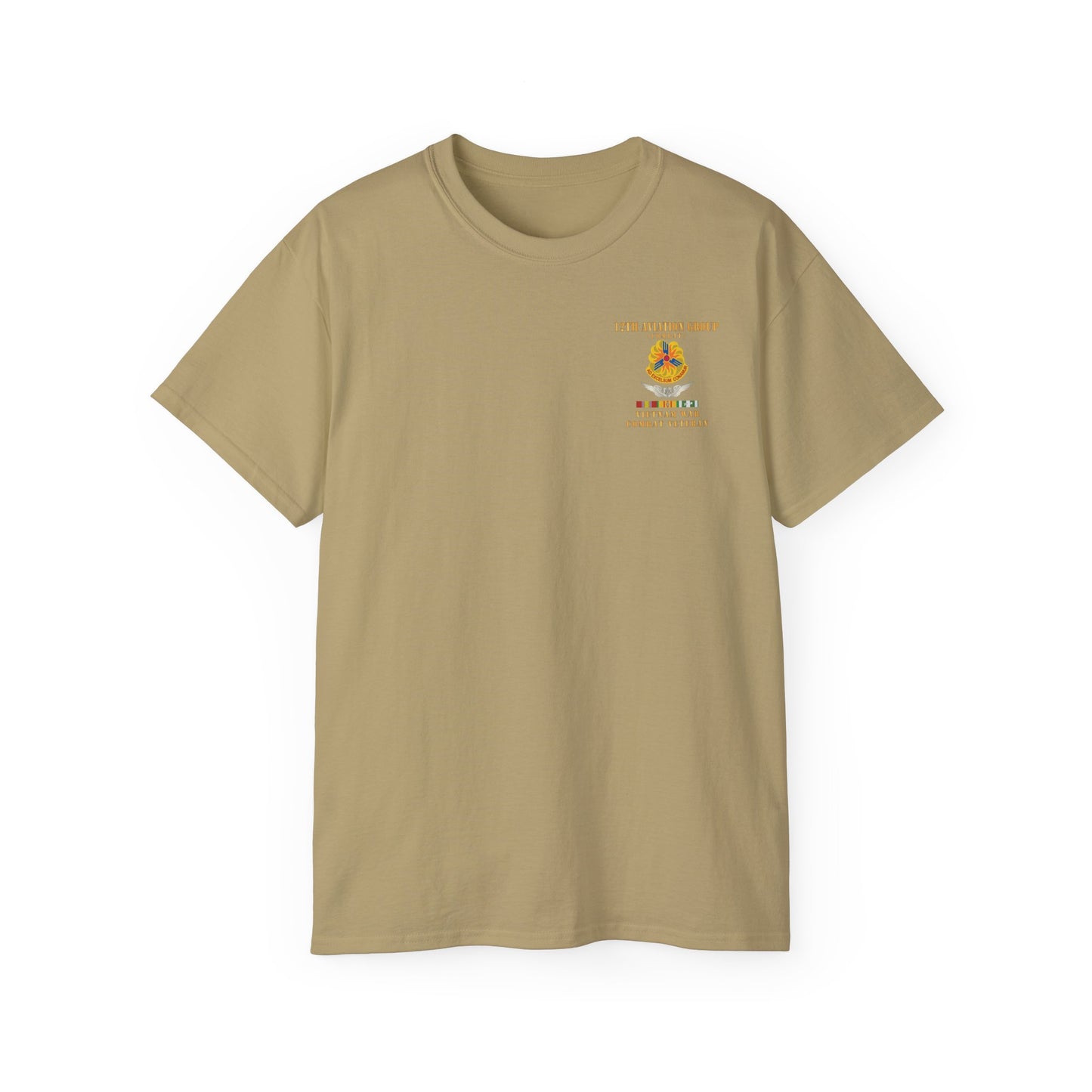 Unisex Ultra Cotton Tee - Army - 12th  AVN Group, Combat -  DUI - Aircrew, Vietnam War - Veteran VN SVC X 300