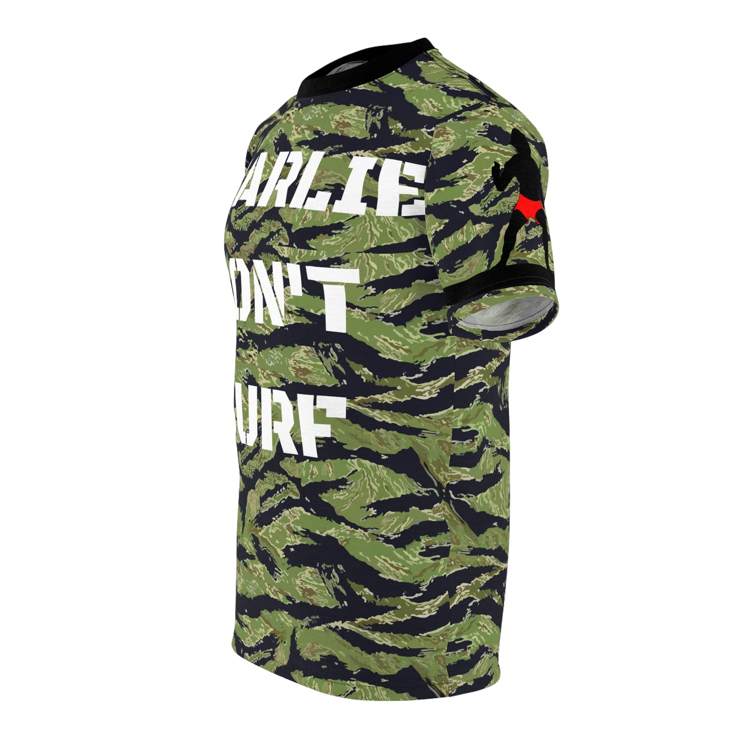 AOP - Army - Tiger Stripe Camo - Charlie Don't Surf! Back w Surfer
