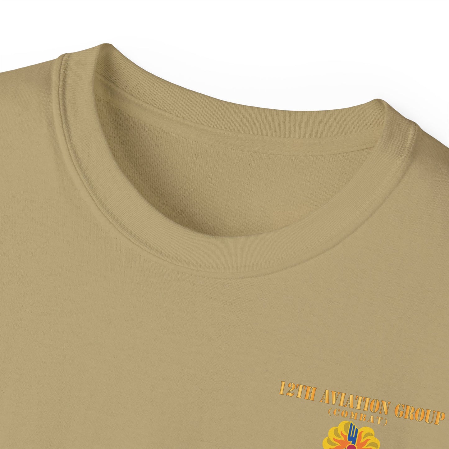 Unisex Ultra Cotton Tee - Army - 12th  AVN Group, Combat -  DUI - Aircrew, Vietnam War - Veteran VN SVC X 300