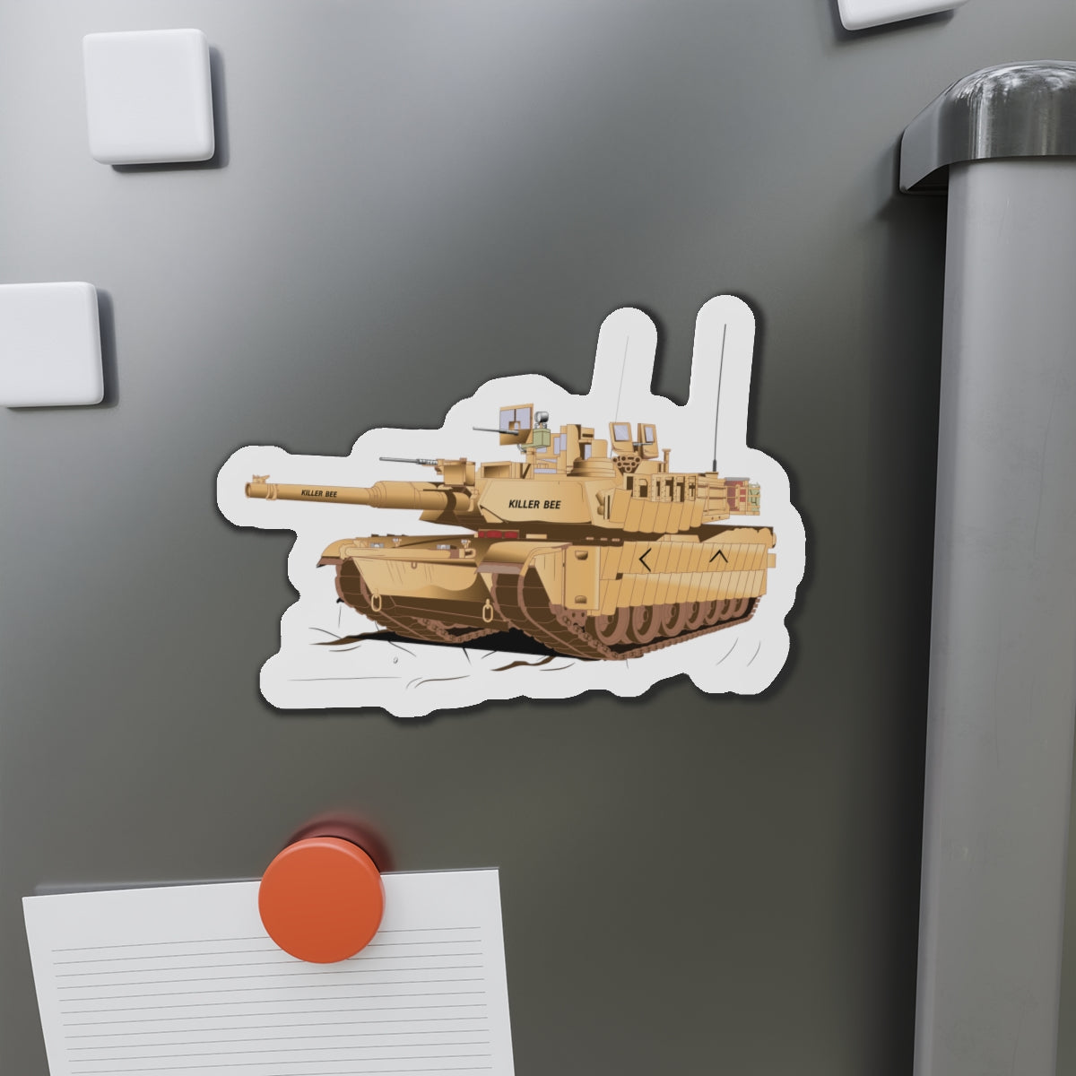 Tank Die-Cut Magnet - M1A1 Abrams Tank Design