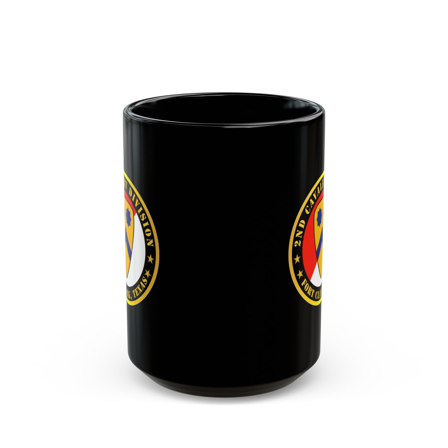 Black Mug 15oz - Army - 2nd Cavalry Division - Fort Clark TX