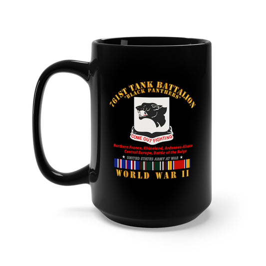 Ceramic Mug -  761st Tank Battalion - Black Panthers - WWII EU SVC