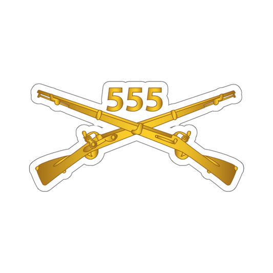 Kiss-Cut Stickers - Army -  555th Infantry Regiment Branch wo Txt X 300