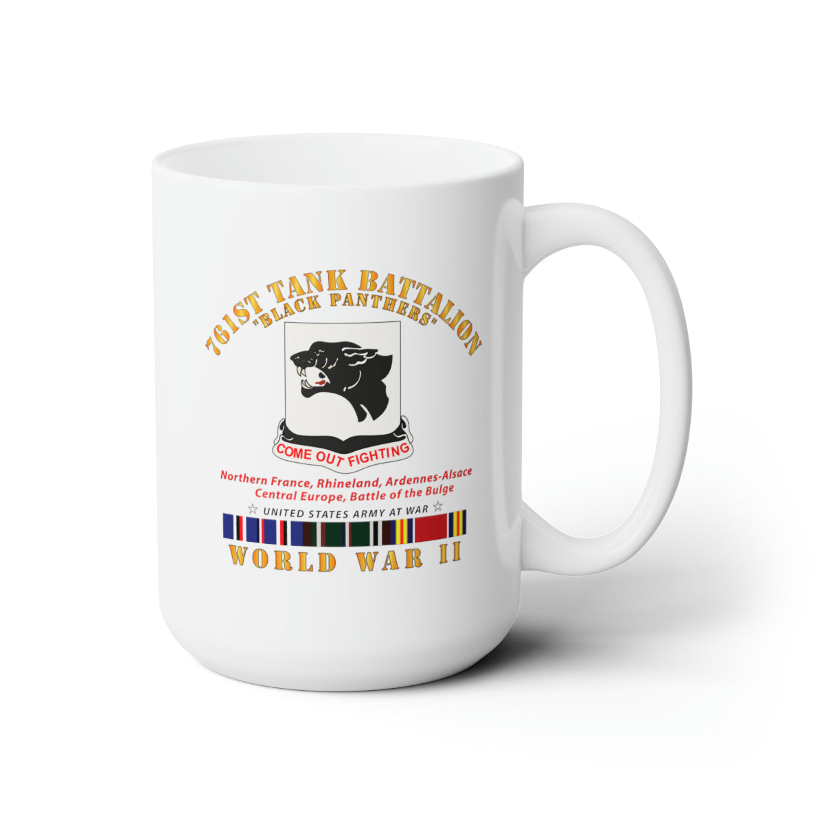 Ceramic Mug - 761st Tank Battalion - Black Panthers - WWII EU SVC