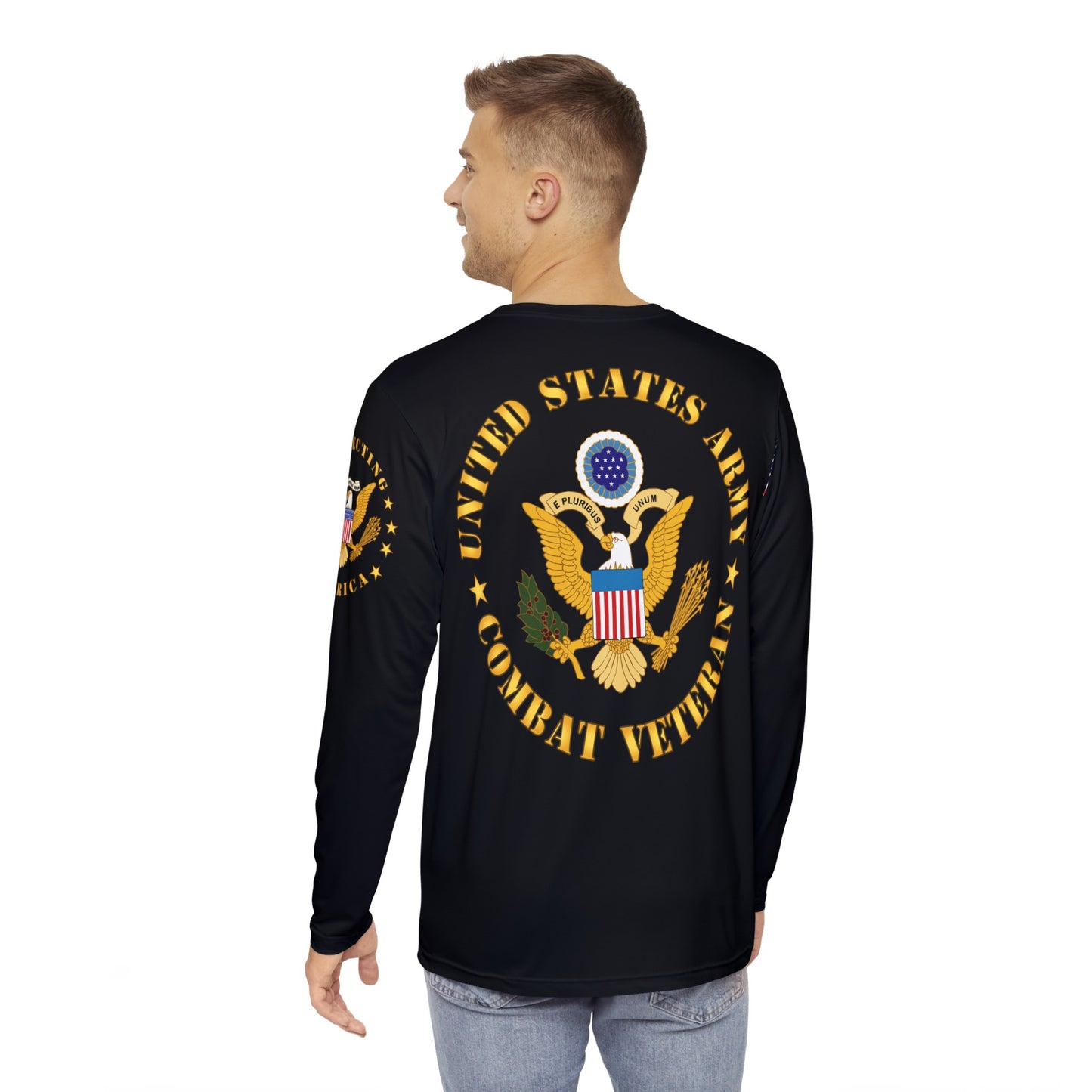 Men's Long Sleeve Shirt (AOP) - Command Sergeant Major - CSM - Combat Veteran