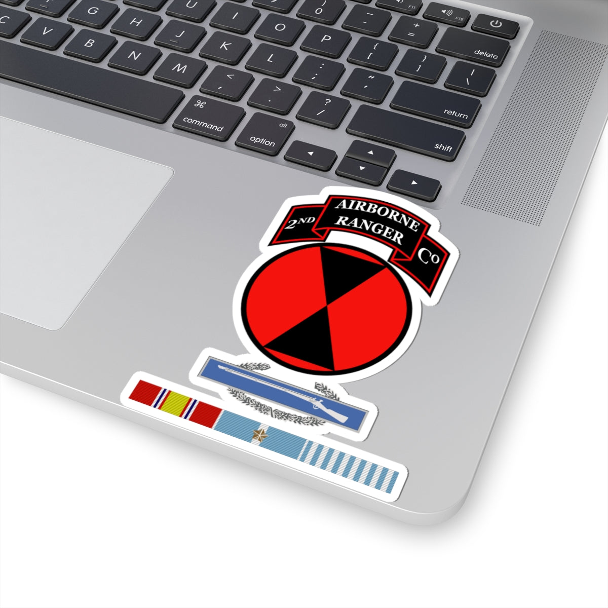 Kiss-Cut Stickers - 2nd Ranger Infantry Co - 7th ID SSI w CIB Korea Svc X 300