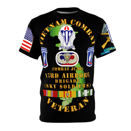 AOP - Army - 173rd Airborne Brigade - Vietnam Veteran - Oval, Combat Jump Star with Vietnam Service Ribbons