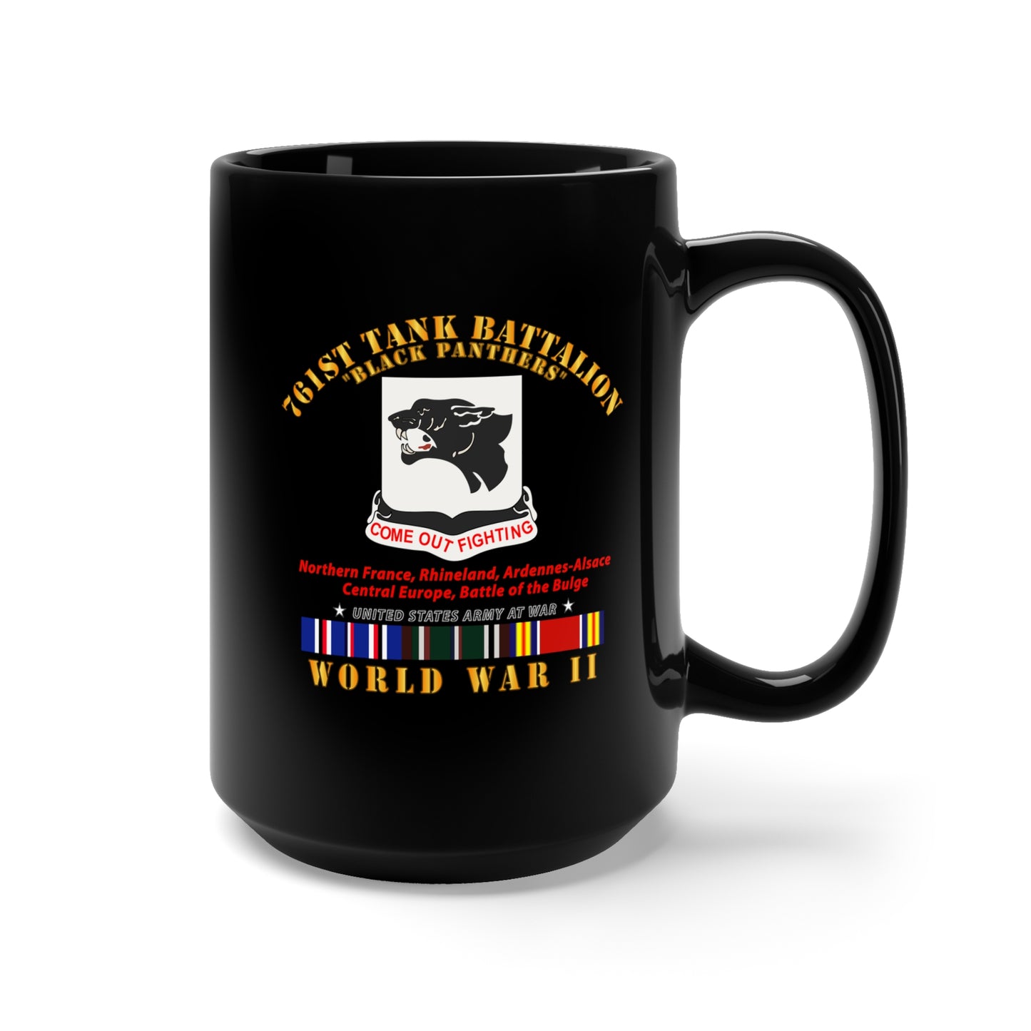 Ceramic Mug - 761st Tank Battalion - Black Panthers - WWII EU SVC