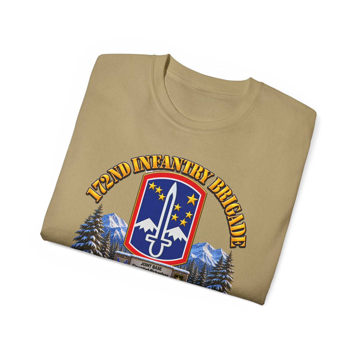 Unisex Ultra Cotton Tee - 172nd Infantry Brigade - Ft Richardson, Alaska - 3D - Enhanced