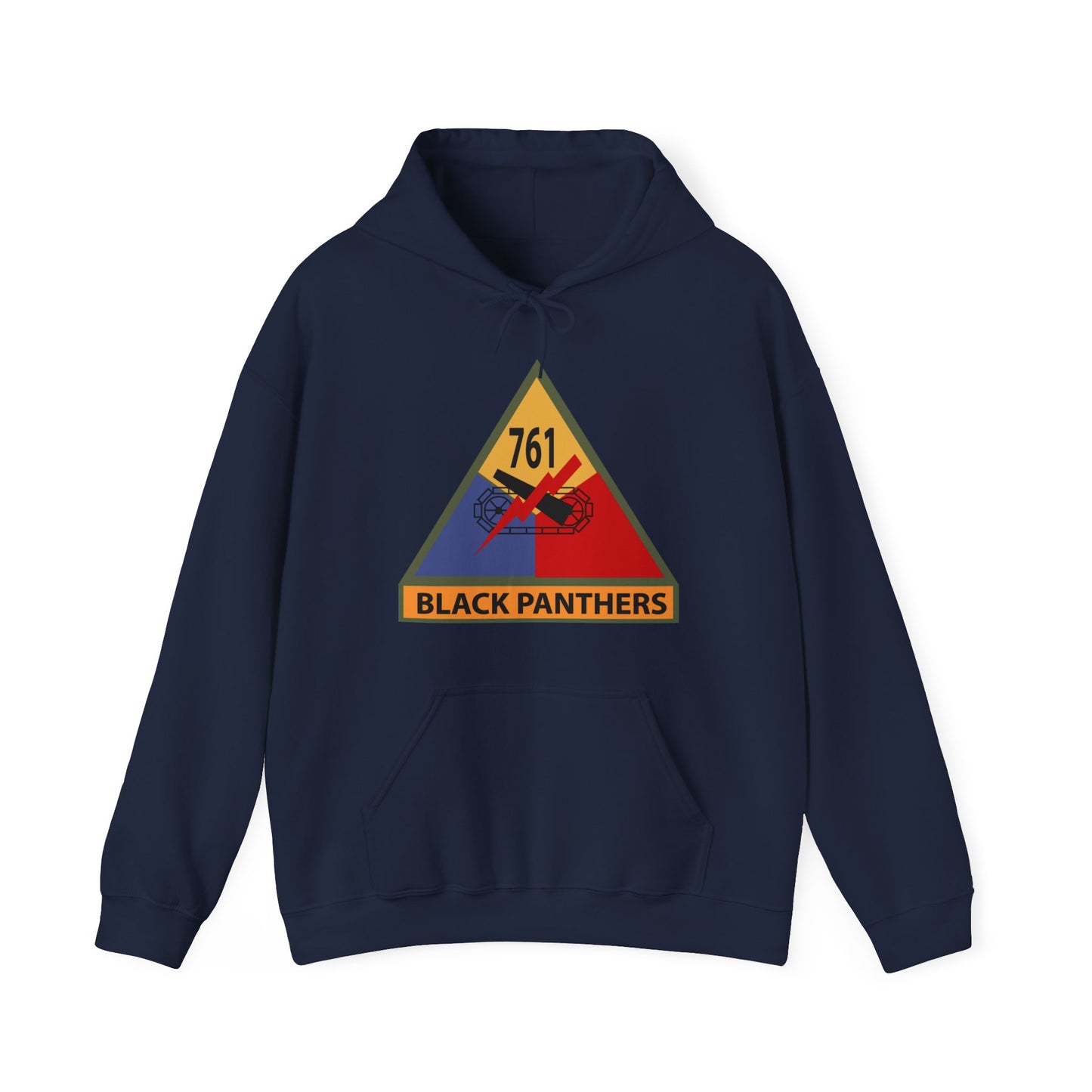 Unisex Heavy Blend™ Hooded Sweatshirt - Army - 761st Tank Battalion Ssi W Name Tape