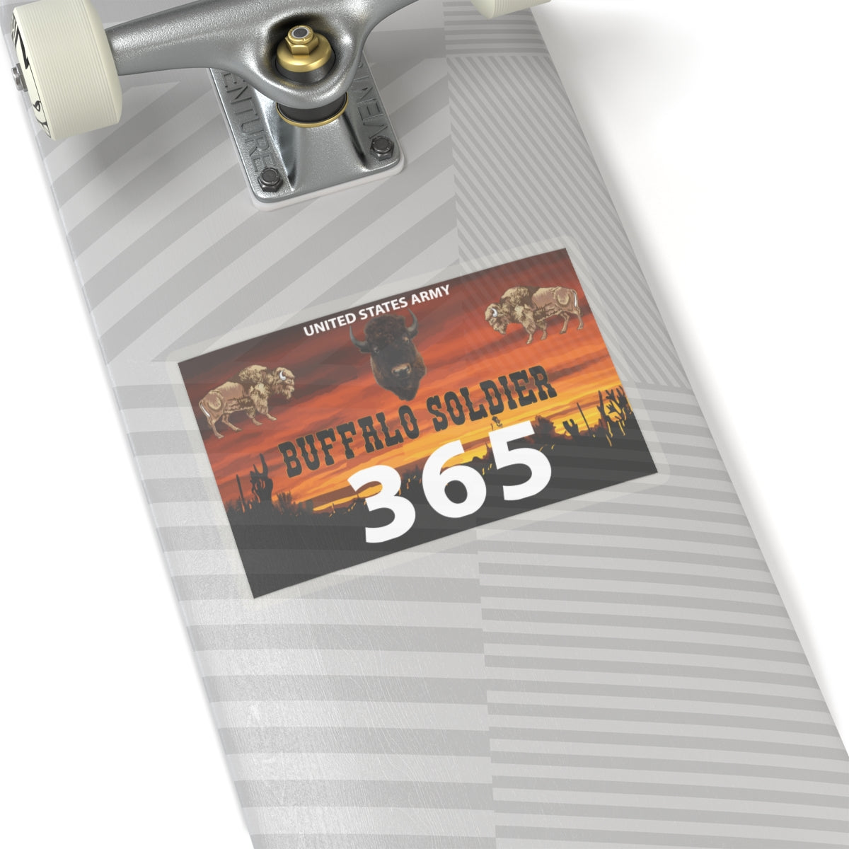 Kiss-Cut Stickers - US Army - Buffalo Soldier - 365 w Buffalo Head Center X 300