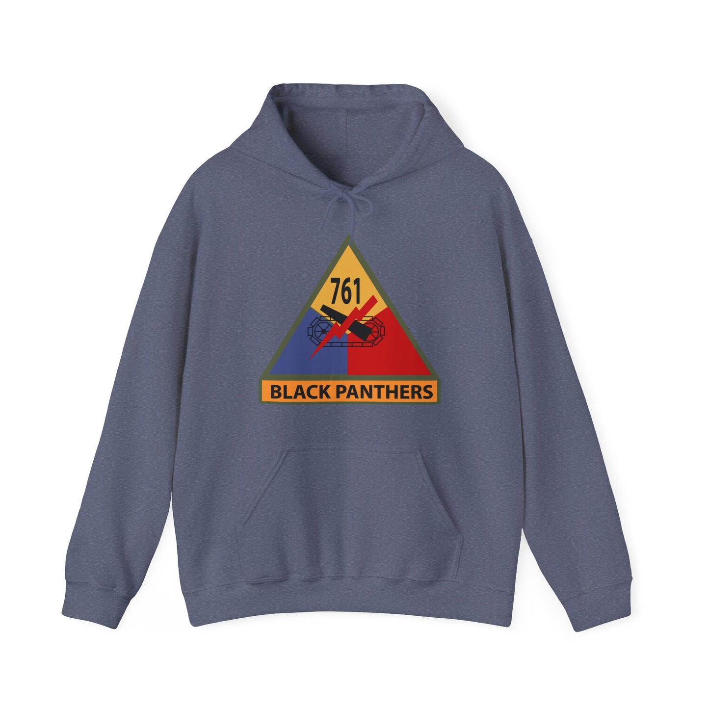 Unisex Heavy Blend™ Hooded Sweatshirt - Army - 761st Tank Battalion Ssi W Name Tape