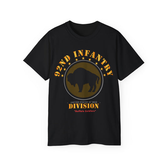 Unisex Ultra Cotton Tee - Army - 92nd Infantry Division - Buffalo Soldiers