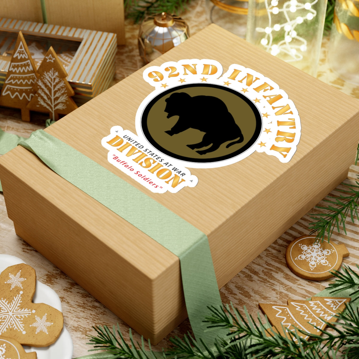 Kiss-Cut Stickers - Army - 92nd Infantry Division - Buffalo Soldiers X 300