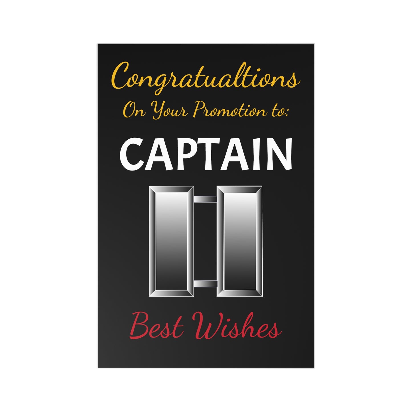 Postcards (7 pcs) - Congratulations on your promotion to CAPTAIN - Best Wishes
