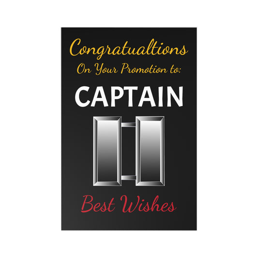 Postcards (7 pcs) - Congratulations on your promotion to CAPTAIN - Best Wishes