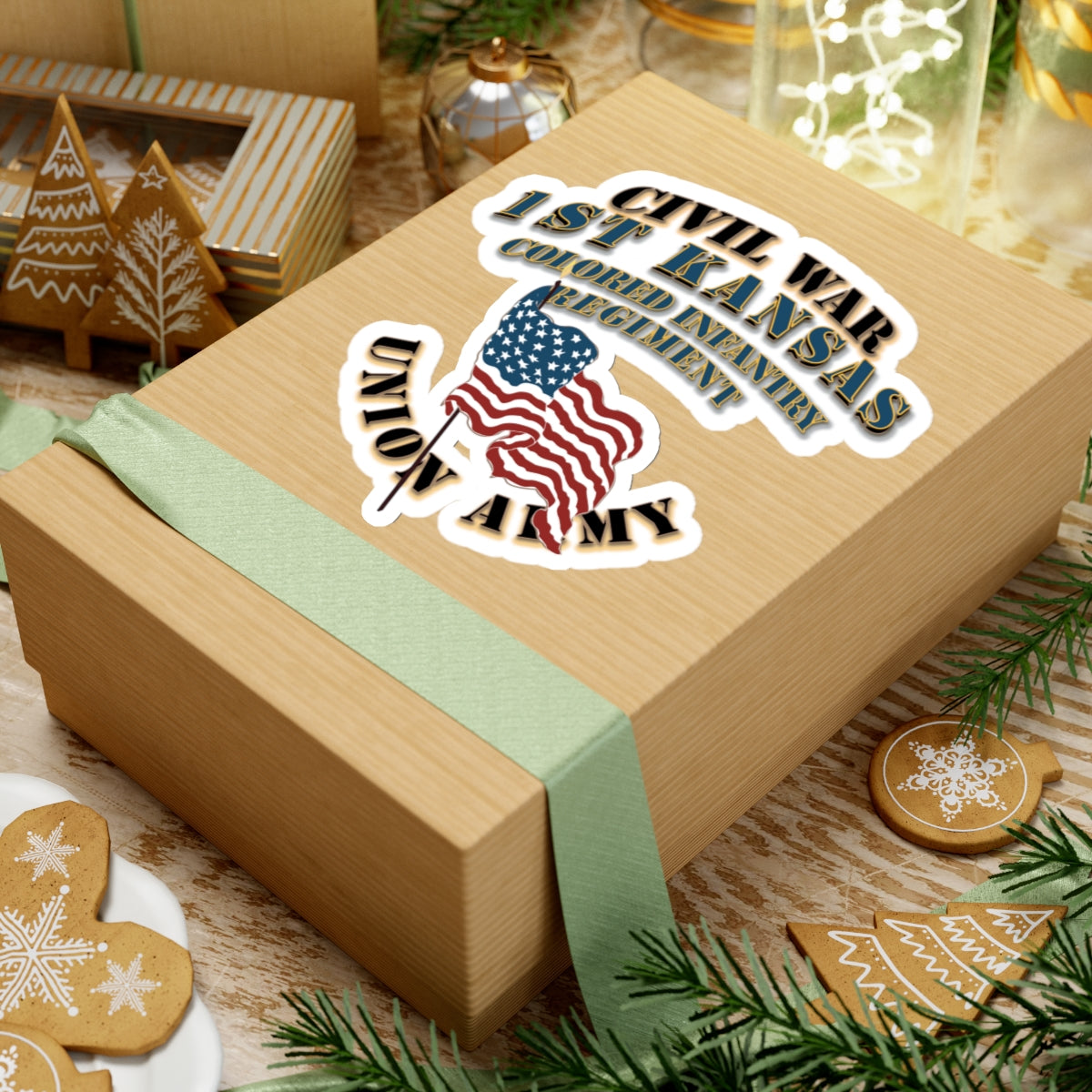 Kiss-Cut Stickers - Civil War - 1st Kansas Colored Infantry Regiment - USA